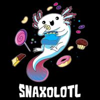Snaxolotl Kawaii Axolotl Funny Food Lover Amphibian Pet  Toddler T-Shirt