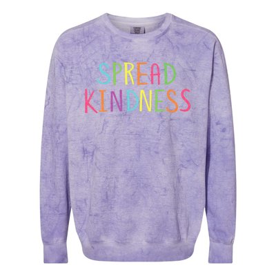 Spread Kindness Anti Bully Bullying Prevention Awareness Colorblast Crewneck Sweatshirt