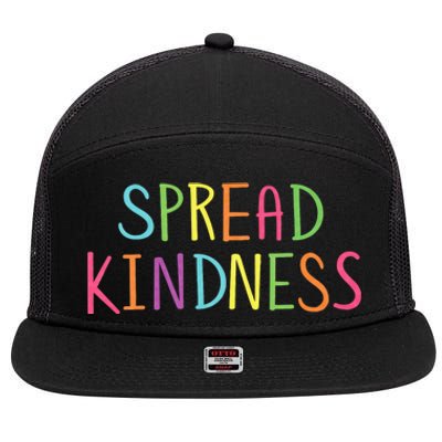 Spread Kindness Anti Bully Bullying Prevention Awareness 7 Panel Mesh Trucker Snapback Hat