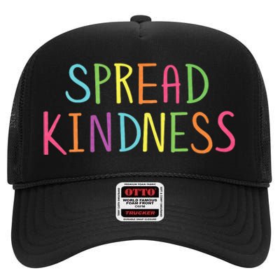 Spread Kindness Anti Bully Bullying Prevention Awareness High Crown Mesh Back Trucker Hat