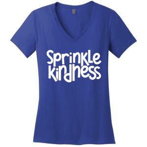 Sprinkle Kindness Anti Bullying Kind Orange Unity Day Cute Gift Women's V-Neck T-Shirt