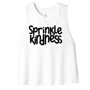 Sprinkle Kindness Anti Bullying Kind Orange Unity Day Cute Gift Women's Racerback Cropped Tank