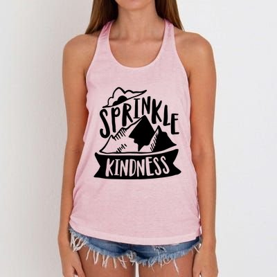 Sprinkle Kindness Anti Bullying Kind Week Unity Day Funny Gift Women's Knotted Racerback Tank