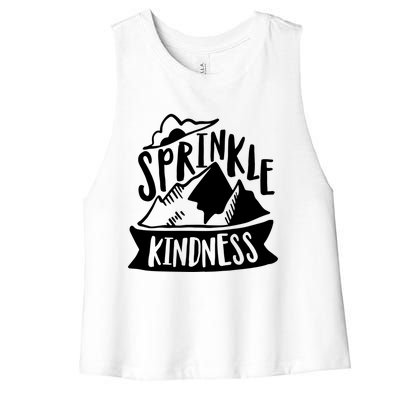 Sprinkle Kindness Anti Bullying Kind Week Unity Day Funny Gift Women's Racerback Cropped Tank