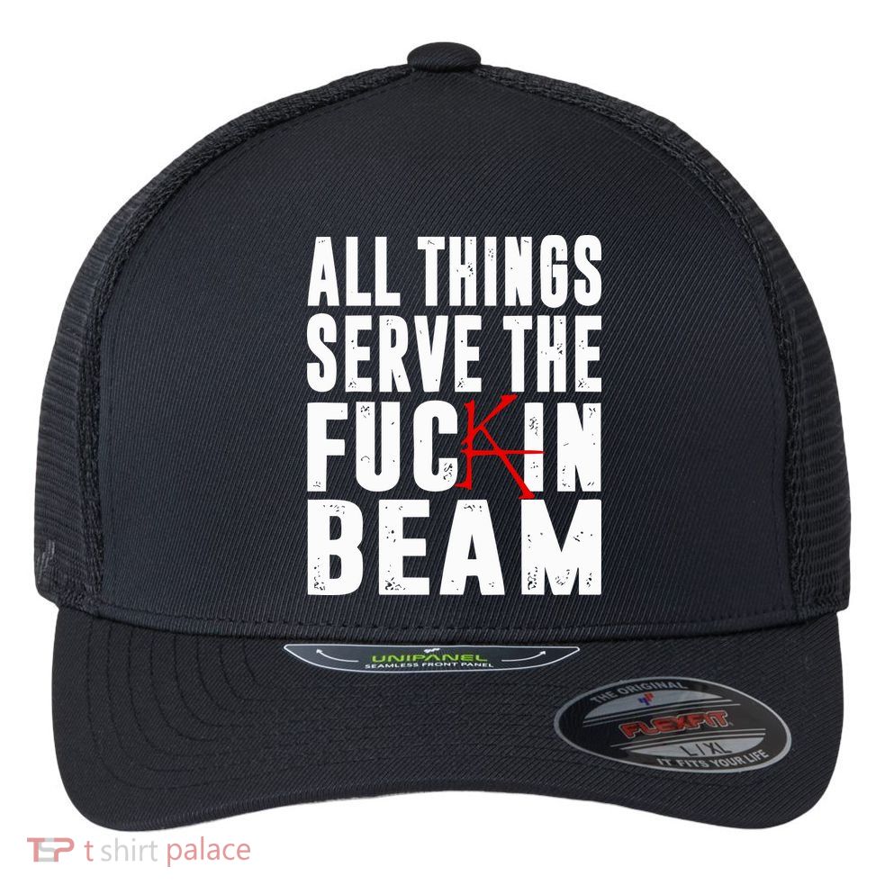 Stephen King All Things Serve The Fuckin Beam Flexfit Unipanel Trucker Cap