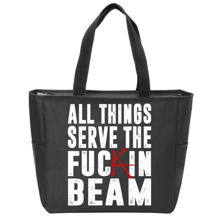 Stephen King All Things Serve The Fuckin Beam Zip Tote Bag