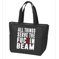 Stephen King All Things Serve The Fuckin Beam Zip Tote Bag