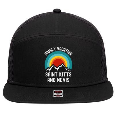 Saint Kitts And Nevis Family Vacation Matching Outfit 7 Panel Mesh Trucker Snapback Hat