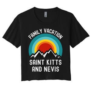 Saint Kitts And Nevis Family Vacation Matching Outfit Women's Crop Top Tee