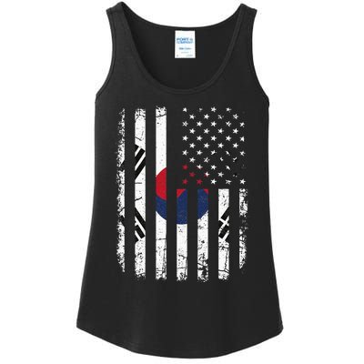 South Korean American Flag South Korea America Pride Ladies Essential Tank