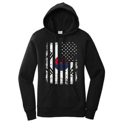 South Korean American Flag South Korea America Pride Women's Pullover Hoodie