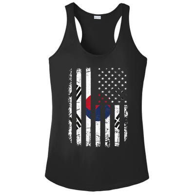 South Korean American Flag South Korea America Pride Ladies PosiCharge Competitor Racerback Tank