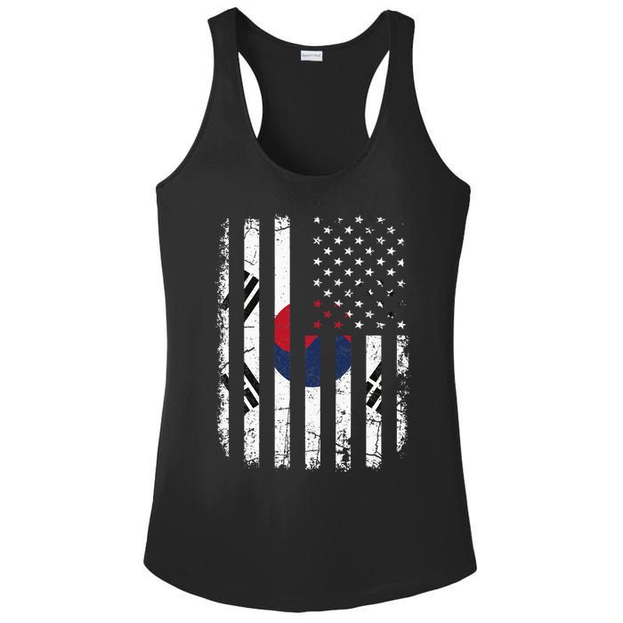 South Korean American Flag South Korea America Pride Ladies PosiCharge Competitor Racerback Tank