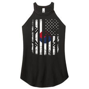 South Korean American Flag South Korea America Pride Women’s Perfect Tri Rocker Tank