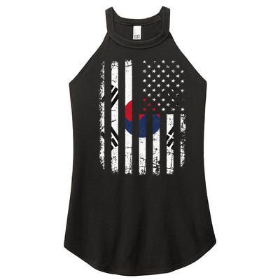 South Korean American Flag South Korea America Pride Women's Perfect Tri Rocker Tank