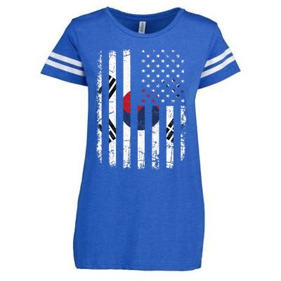 South Korean American Flag South Korea America Pride Enza Ladies Jersey Football T-Shirt