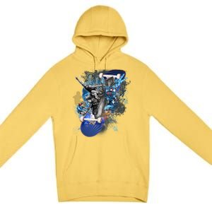 Skateboard Collage Premium Pullover Hoodie