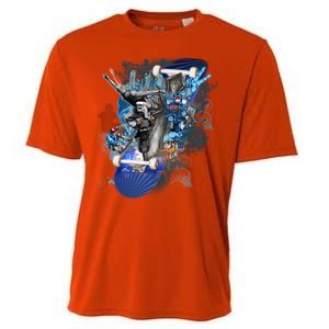 Skateboard Collage Cooling Performance Crew T-Shirt