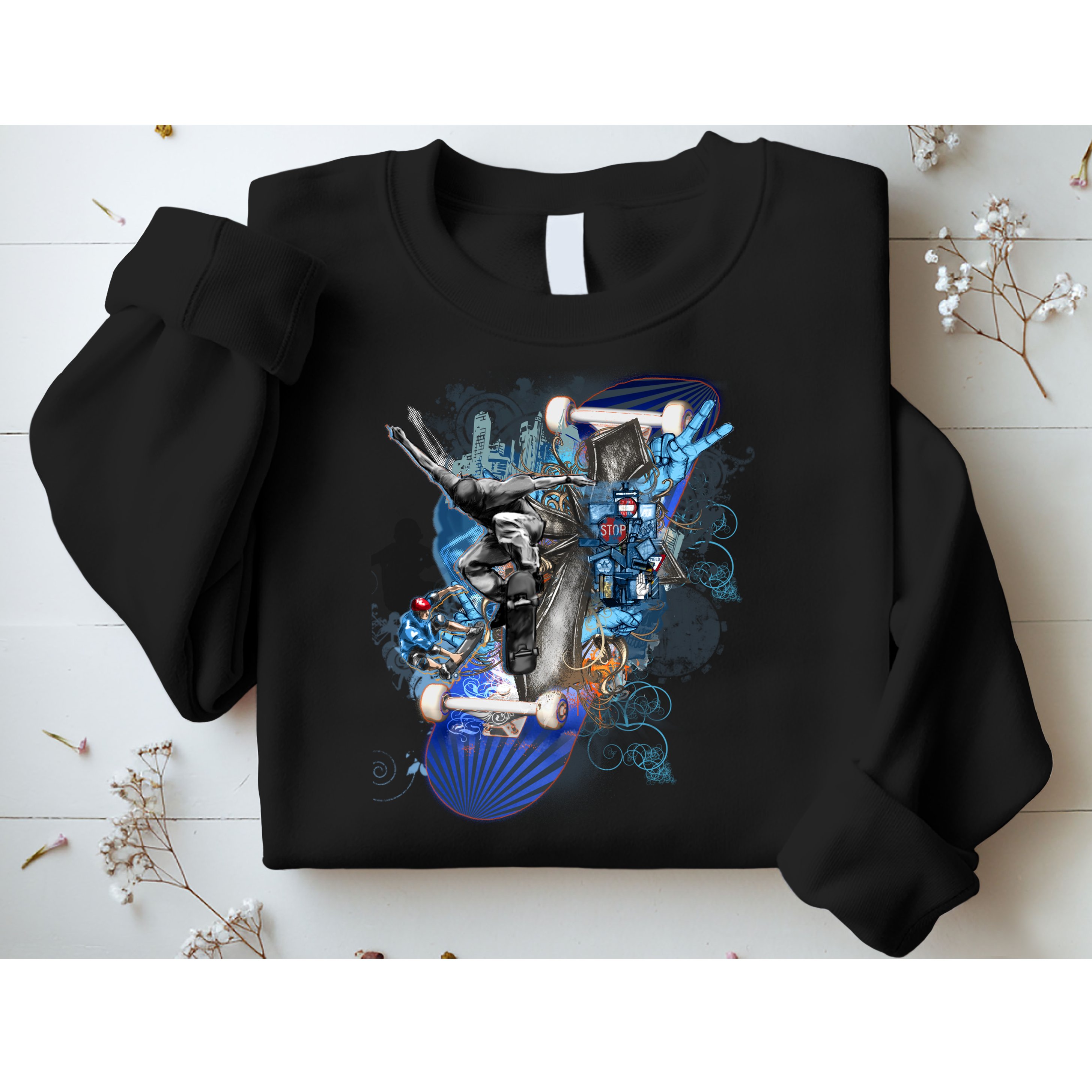 Skateboard Collage Sweatshirt