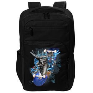 Skateboard Collage Impact Tech Backpack