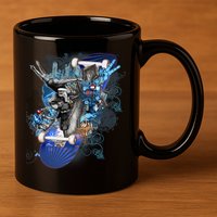 Skateboard Collage 11oz C Handle Ceramic Mug