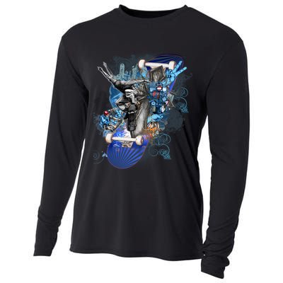 Skateboard Collage Cooling Performance Long Sleeve Crew