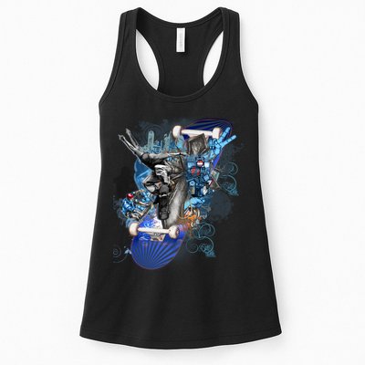Skateboard Collage Womens Tank Top