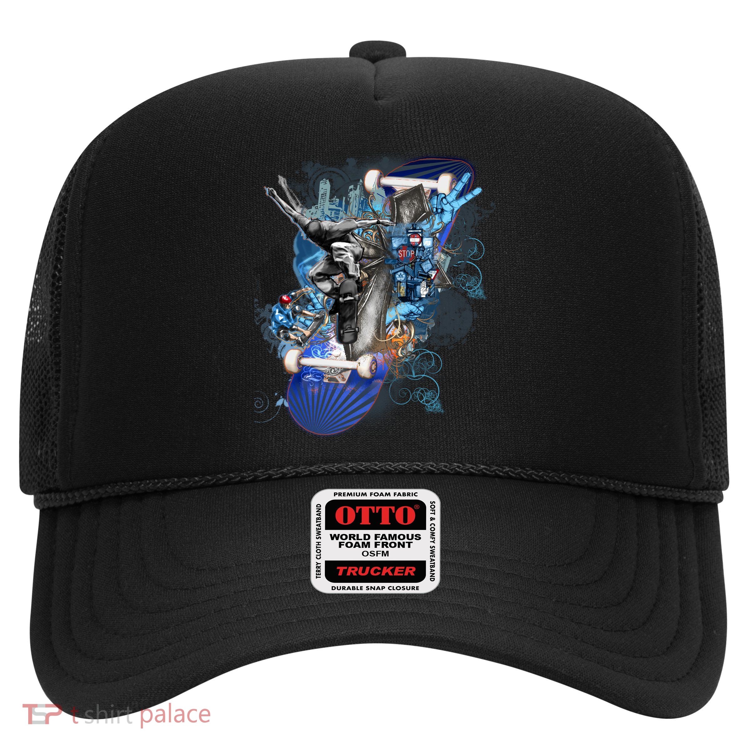 Skateboard Collage Trucker Hat