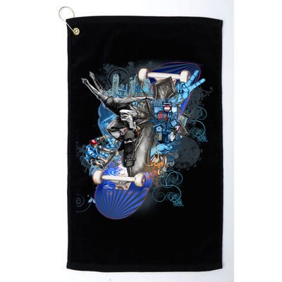 Skateboard Collage Golf Towel