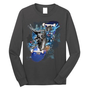 Skateboard Collage Long Sleeve Shirt