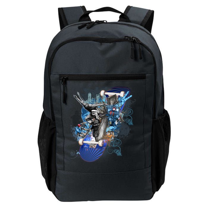 Skateboard Collage Daily Commute Backpack