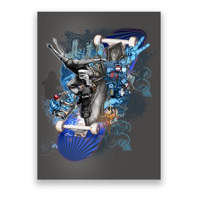 Skateboard Collage Poster
