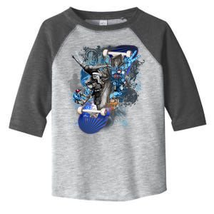 Skateboard Collage Toddler Fine Jersey T-Shirt