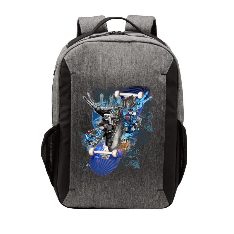 Skateboard Collage Vector Backpack