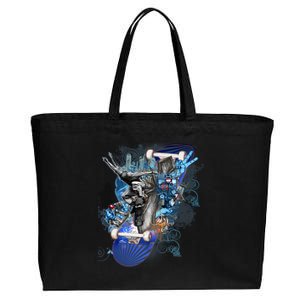 Skateboard Collage Cotton Canvas Jumbo Tote