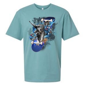 Skateboard Collage Sueded Cloud Jersey T-Shirt