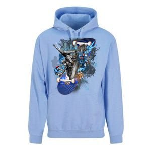 Skateboard Collage Unisex Surf Hoodie