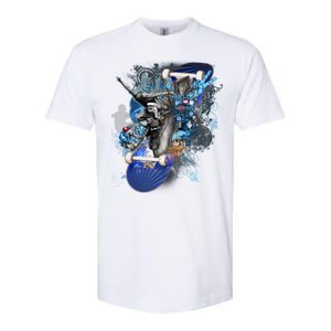 Skateboard Collage Softstyle CVC T-Shirt