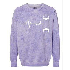 Skateboard Heartbeat Pulse Colorblast Crewneck Sweatshirt