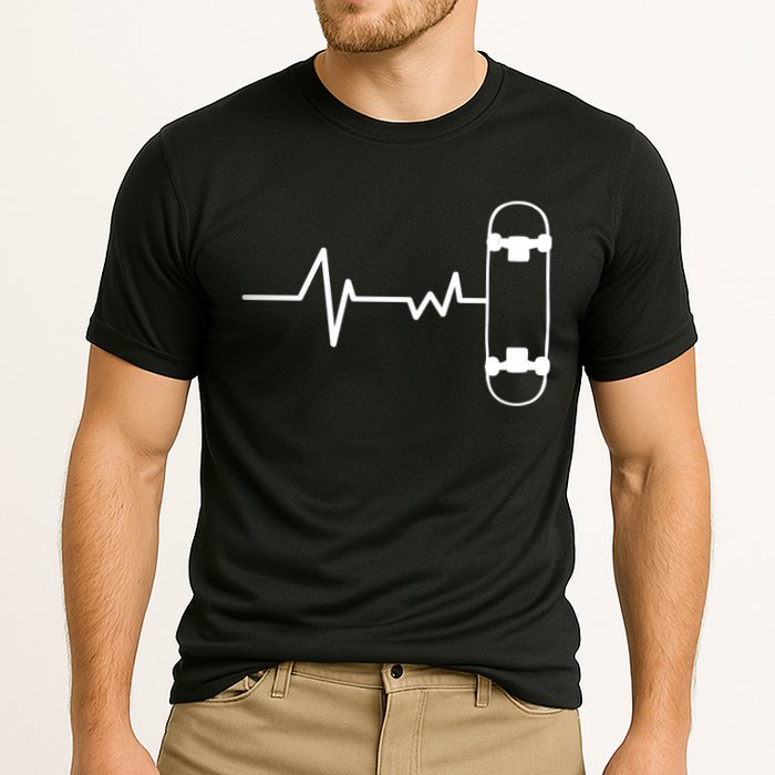 Skateboard Heartbeat Pulse Cooling Performance Crew T-Shirt