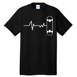 Skateboard Heartbeat Pulse Tall T-Shirt