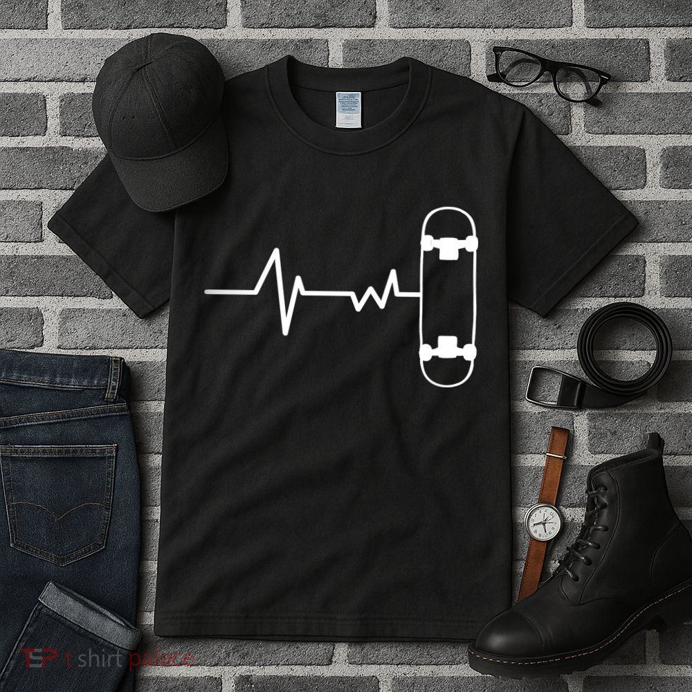 Skateboard Heartbeat Pulse Tall T-Shirt