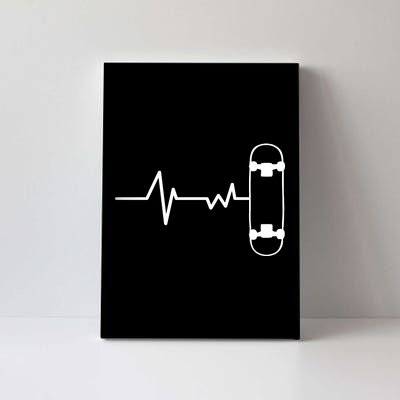 Skateboard Heartbeat Pulse Canvas