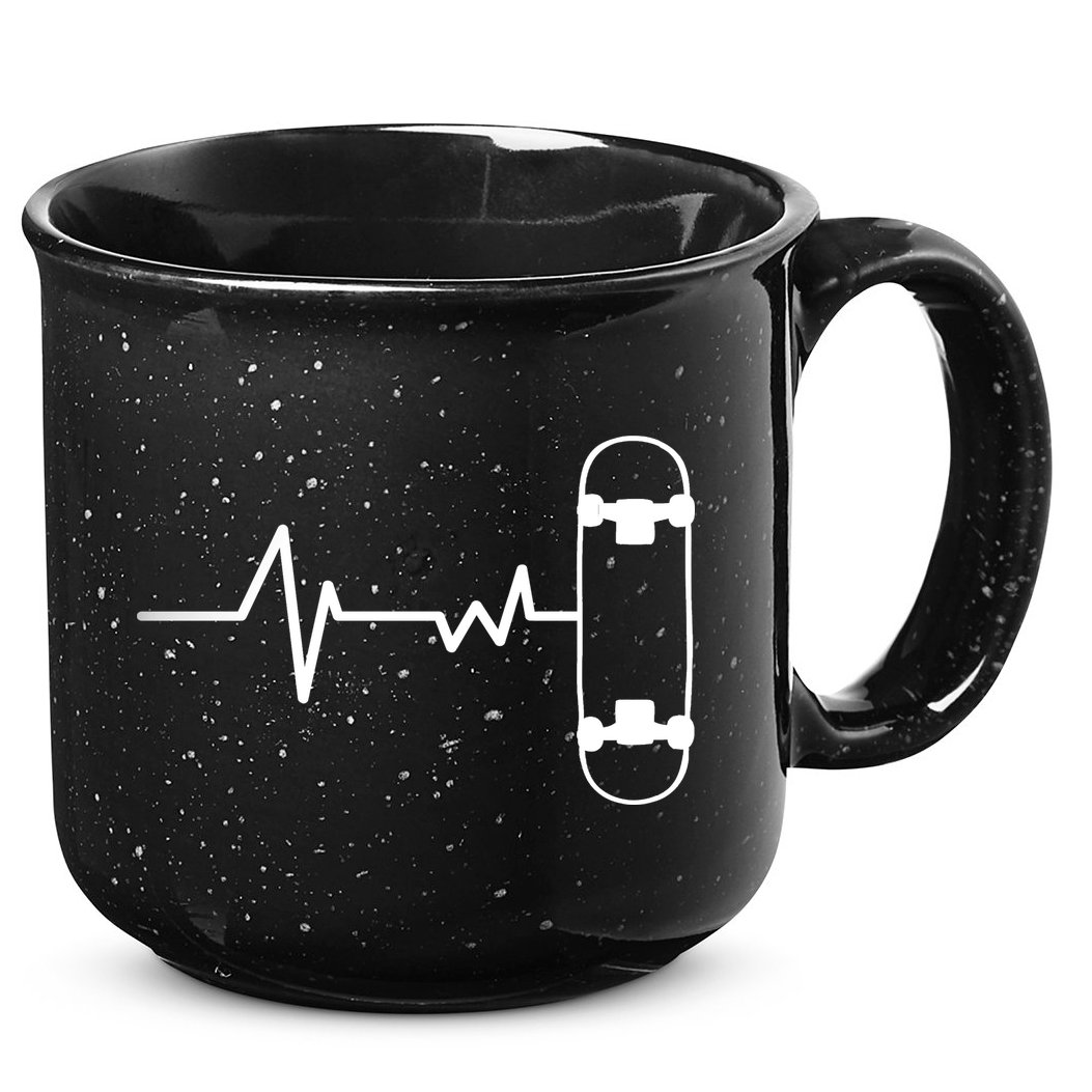 Skateboard Heartbeat Pulse 15oz Campfire Ceramic Mug