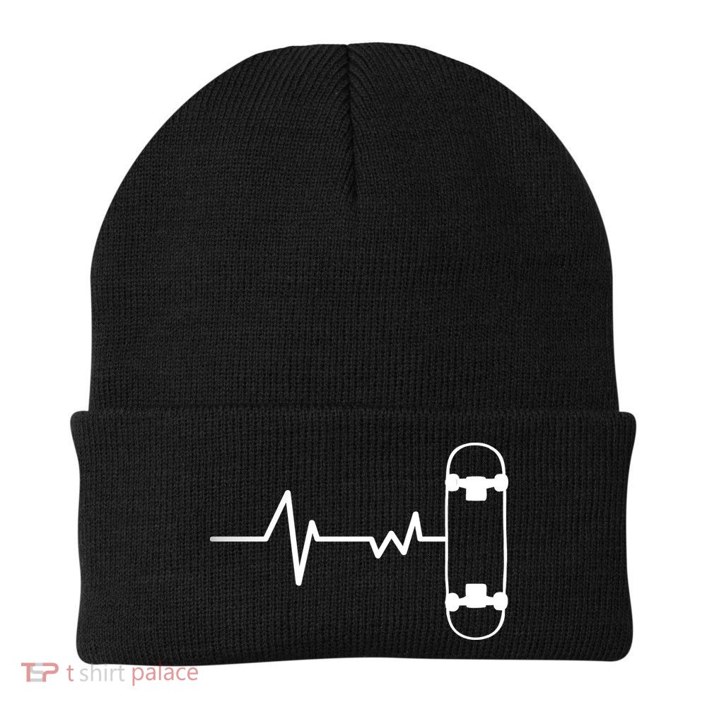 Skateboard Heartbeat Pulse Beanie