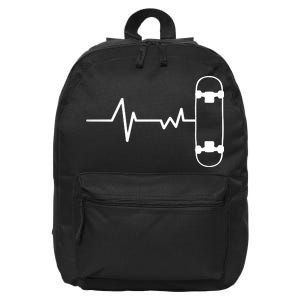 Skateboard Heartbeat Pulse 16 in Basic Backpack