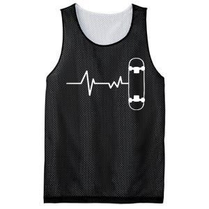 Skateboard Heartbeat Pulse Mesh Reversible Basketball Jersey Tank