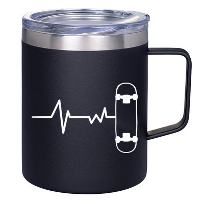 Skateboard Heartbeat Pulse 12oz Stainless Steel Coffee Mug