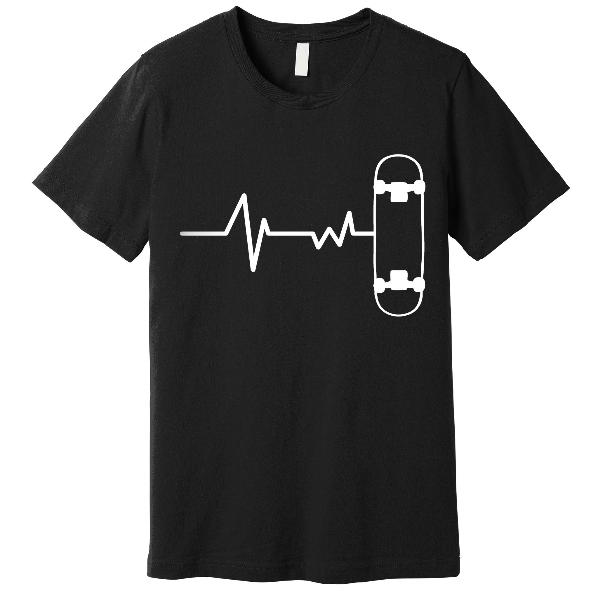 Skateboard Heartbeat Pulse Premium T-Shirt