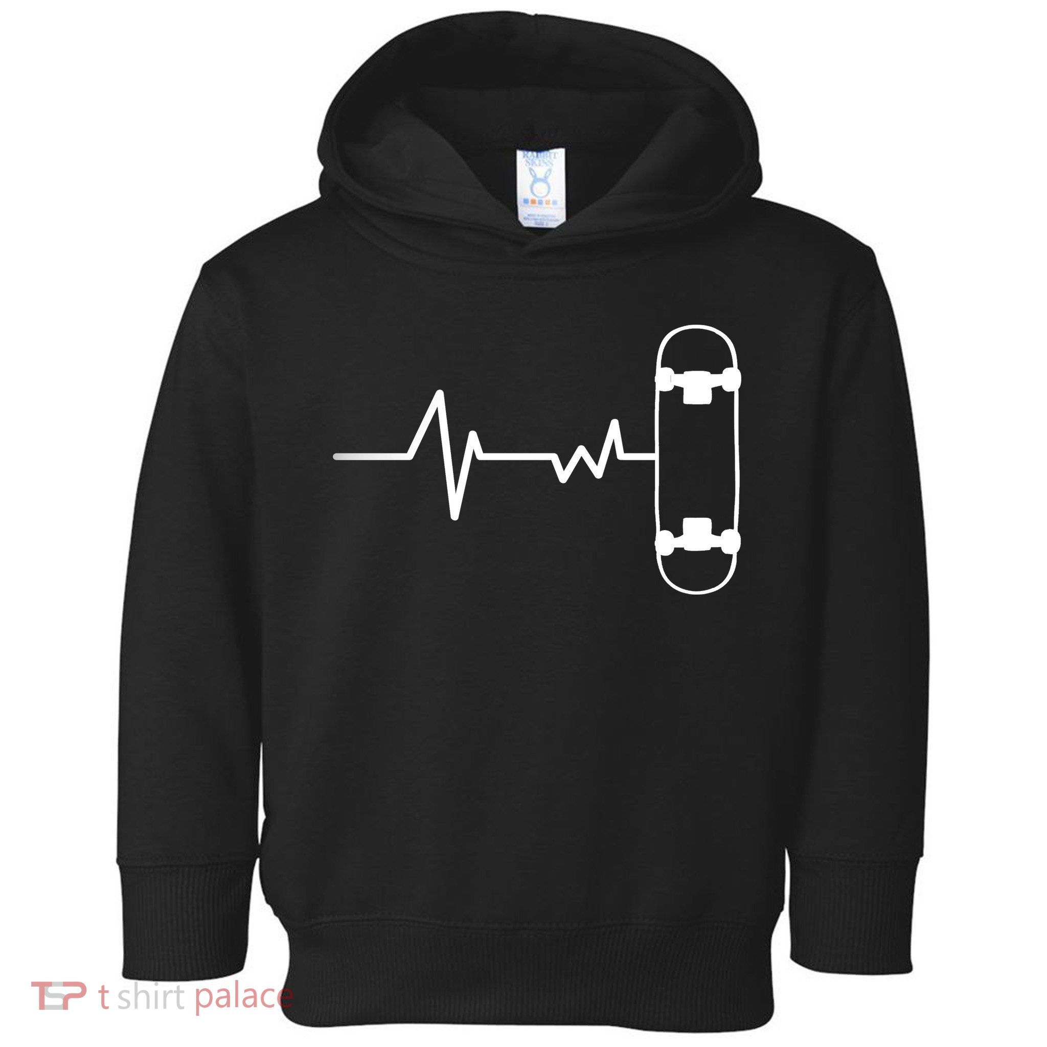 Skateboard Heartbeat Pulse Toddler Hoodie